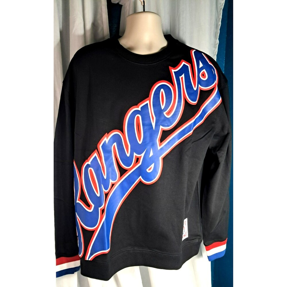 Texas Rangers True Brvnd Crew Long Sleeve Black XL